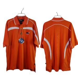Pro Celebrity CLEMSON Iptay Cool Plus Short Sleeve Polo Shirt NEW Large